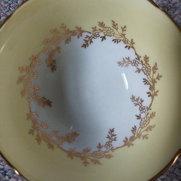 Rare Royal Grafton Tea Cup and Saucer Gilded Scrollwork Floral Branches - Picture 2 of 4